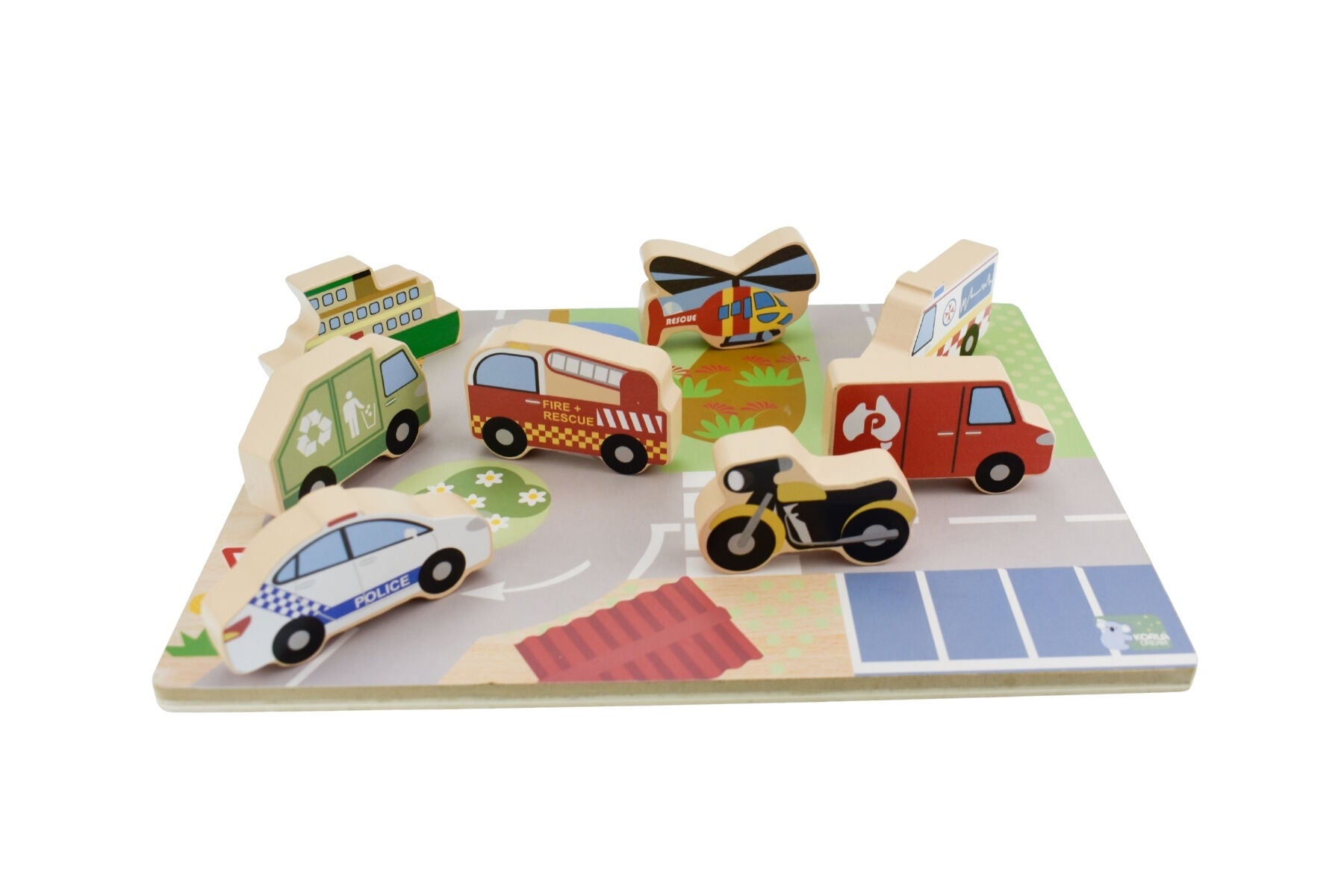 Wooden Transport Puzzle Toy 22.5x30cm