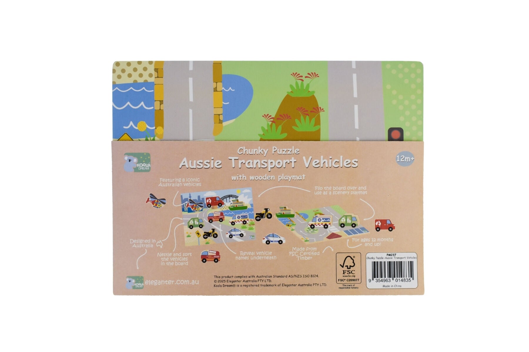 Wooden Transport Puzzle Toy 22.5x30cm