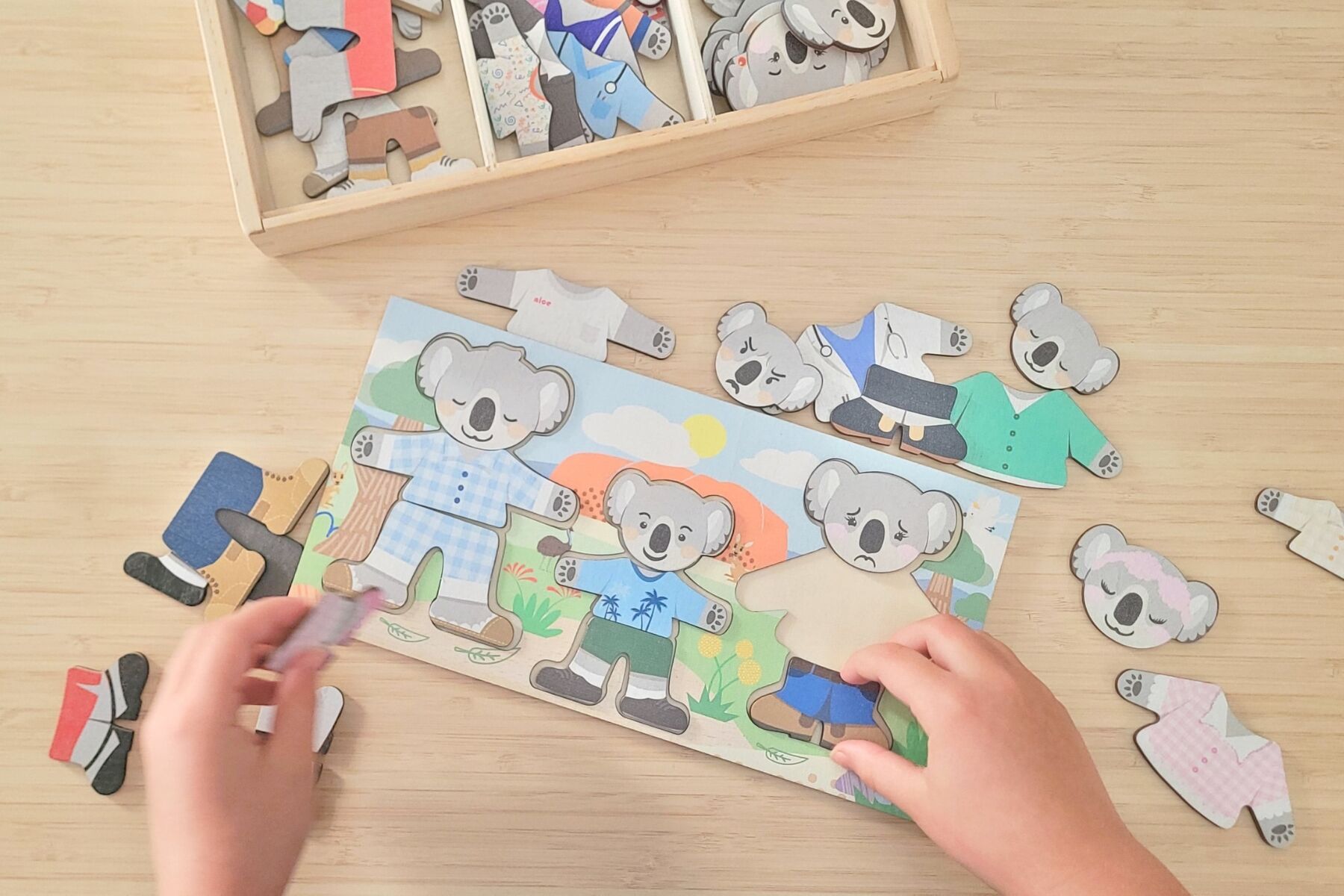 Puzzle Family Set With Expressions 28x14.5x4cm