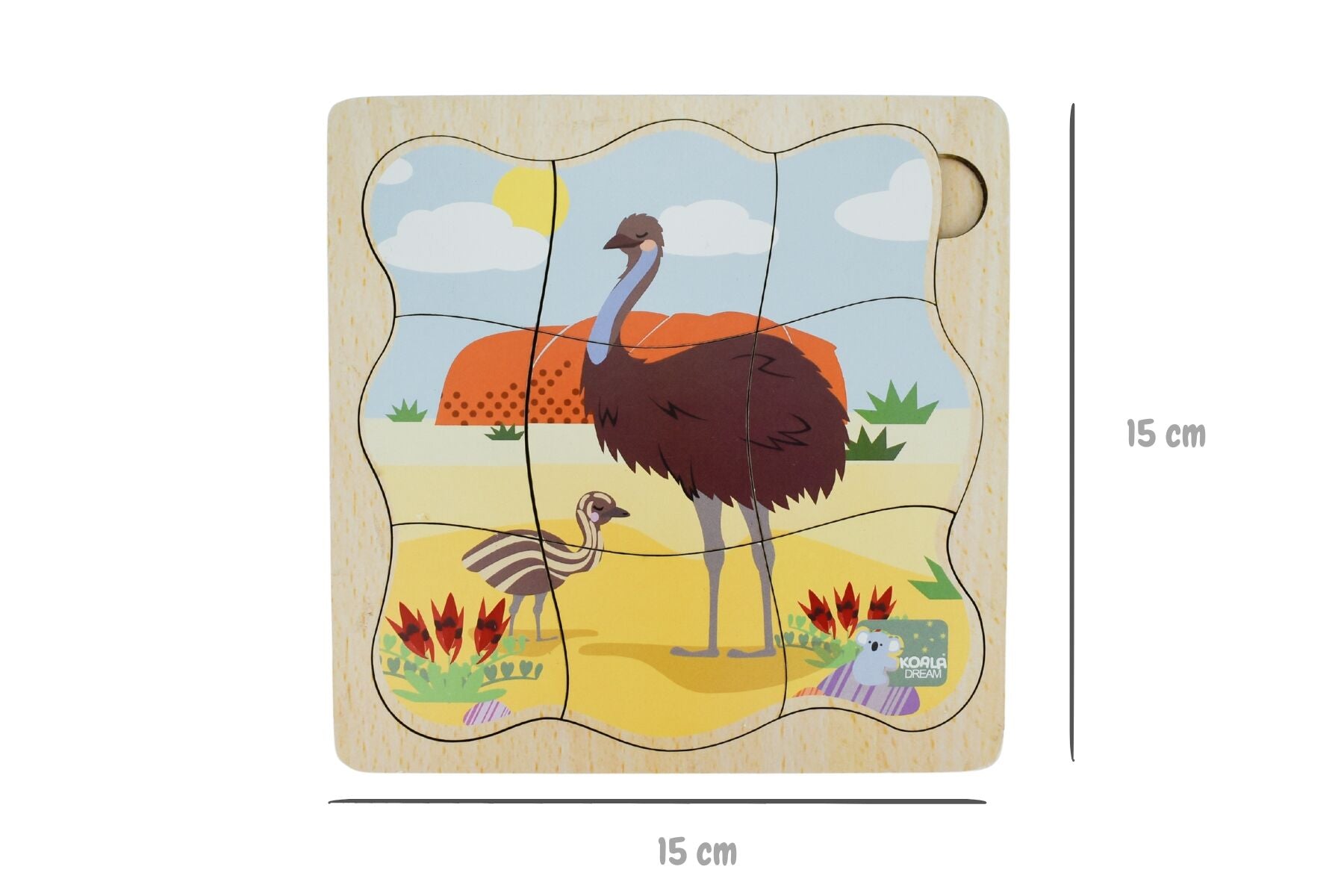Emu Life Cycle Puzzle Educational 15x15x1cm
