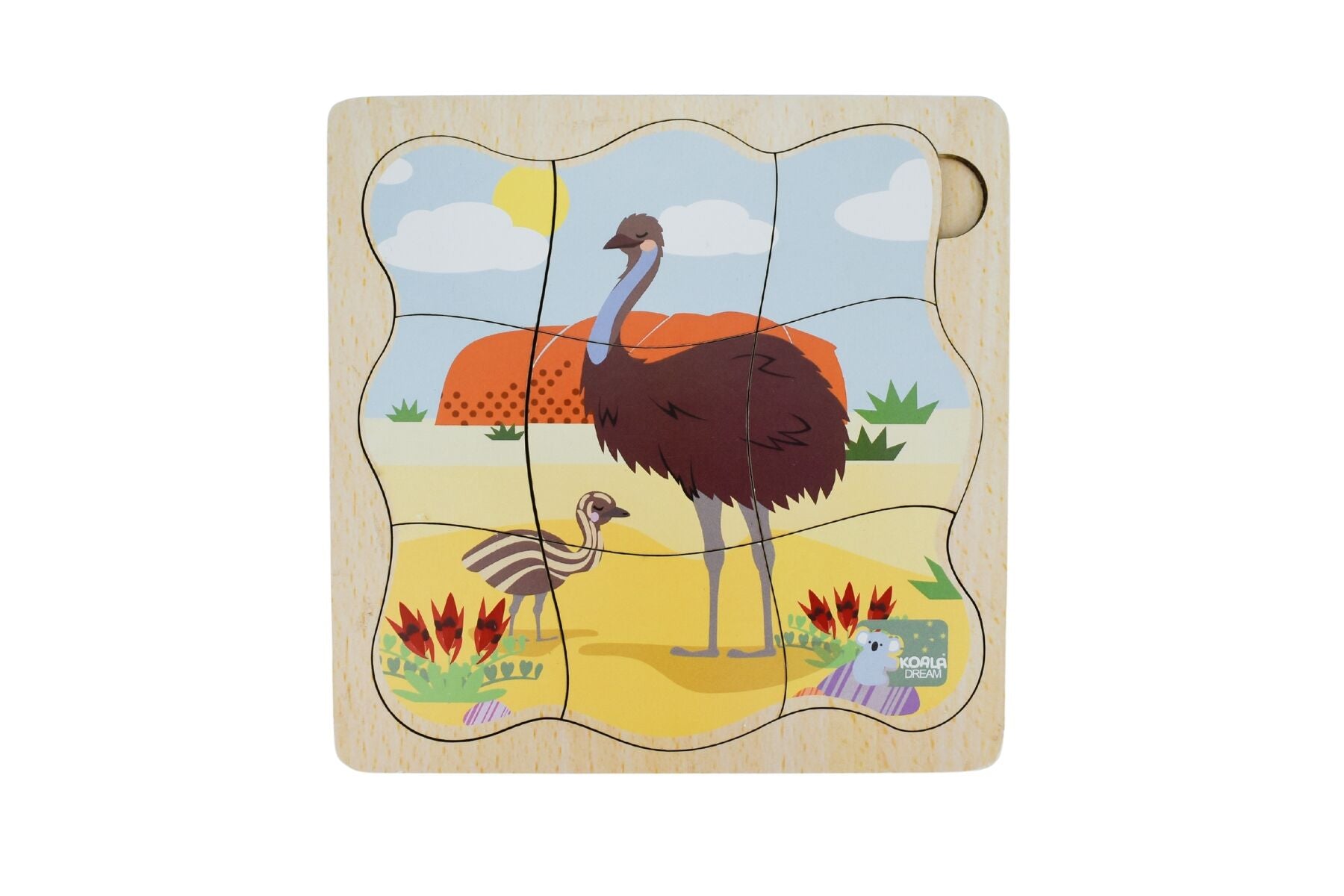 Emu Life Cycle Puzzle Educational 15x15x1cm