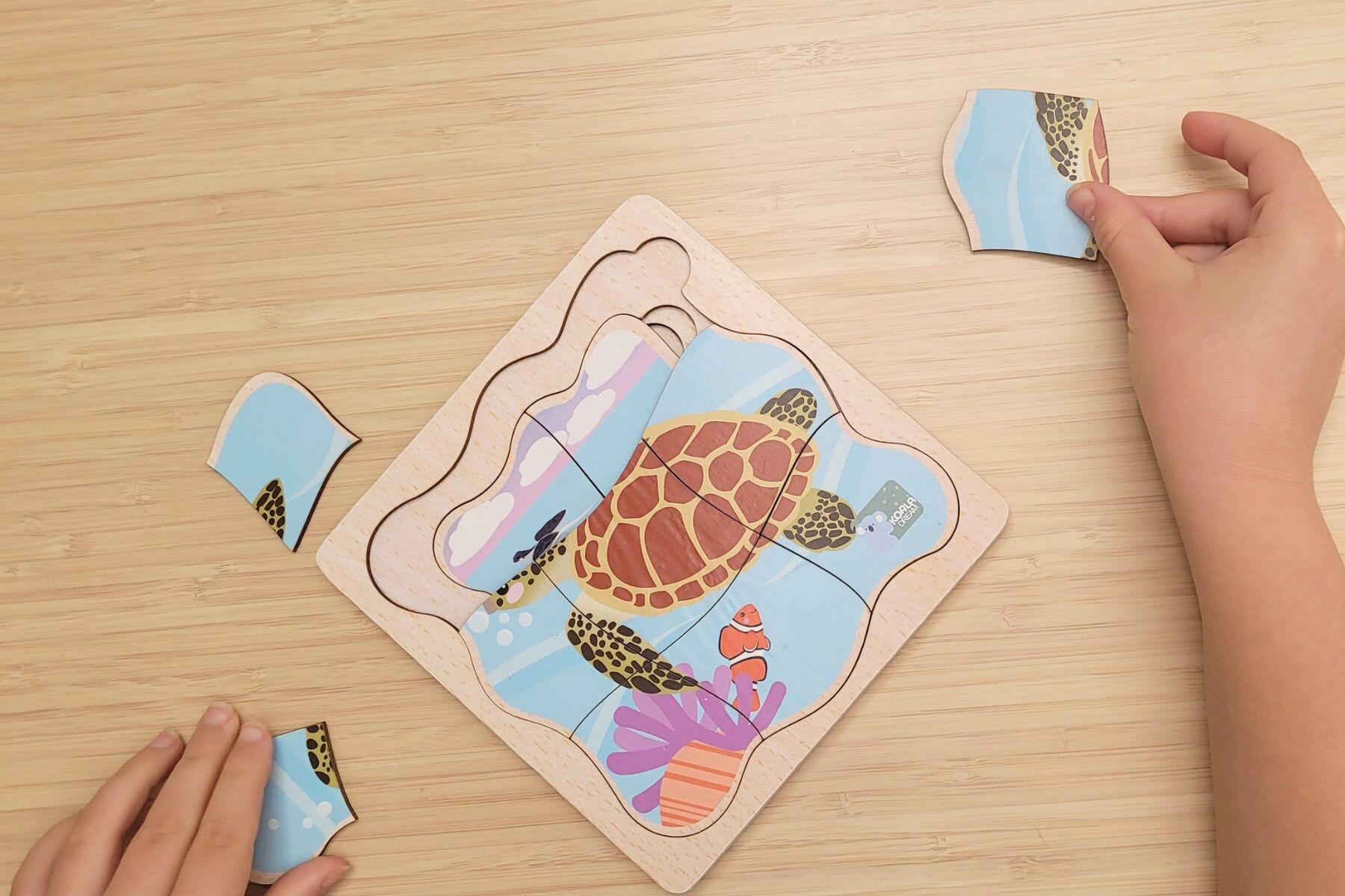 Sea Turtle Life Cycle Puzzle 15x15x1cm