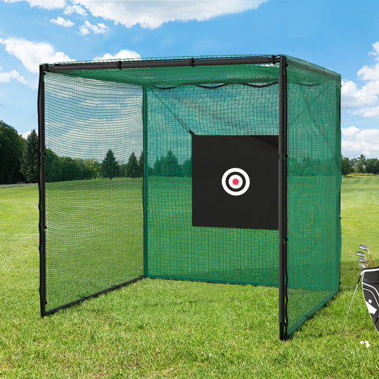 Golf Training Aids - 3M Golf Practice Net Hitting Cage With Steel Frame Baseball Training
