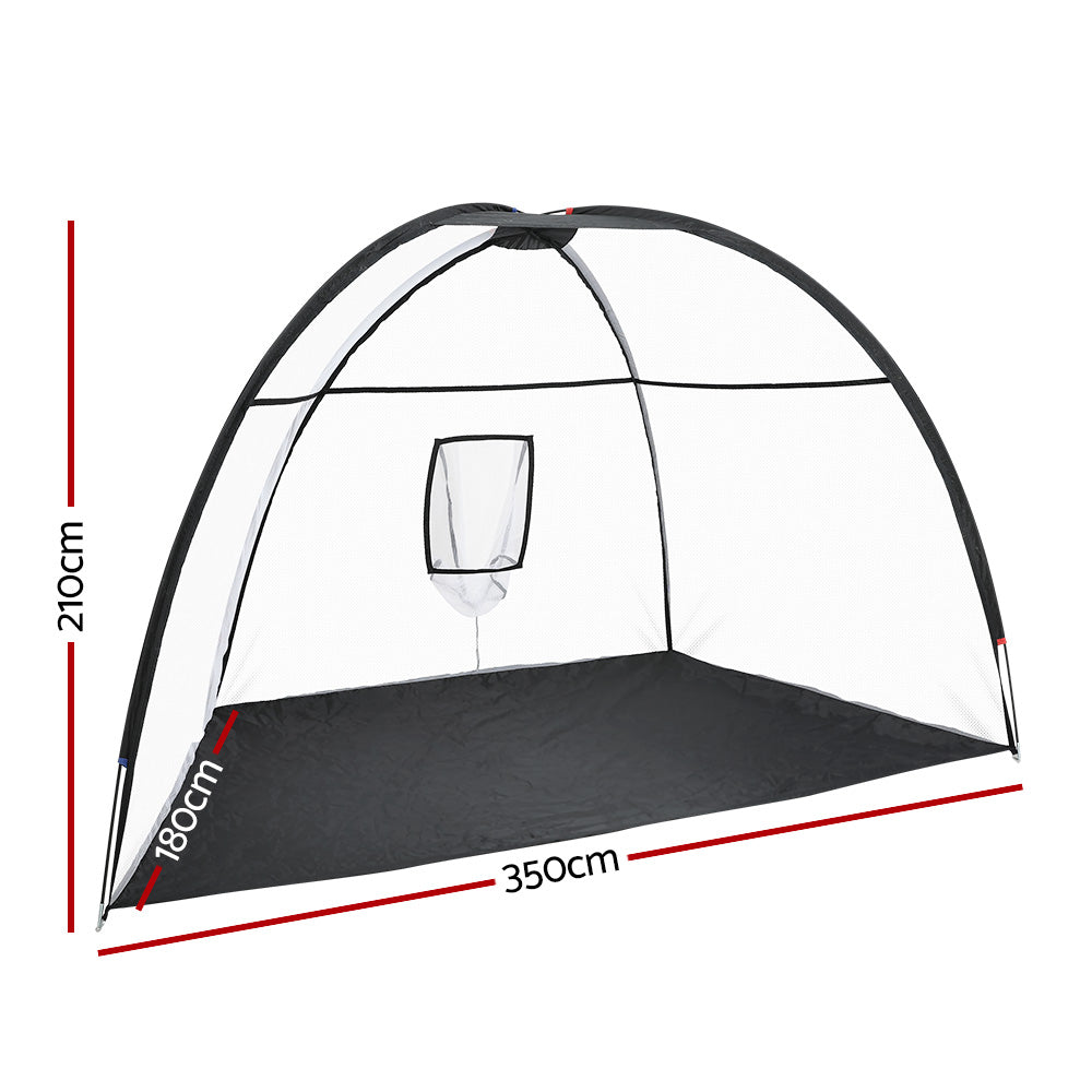 3.5M Golf Practice Net Portable Training Aid Driving Target Tent Black