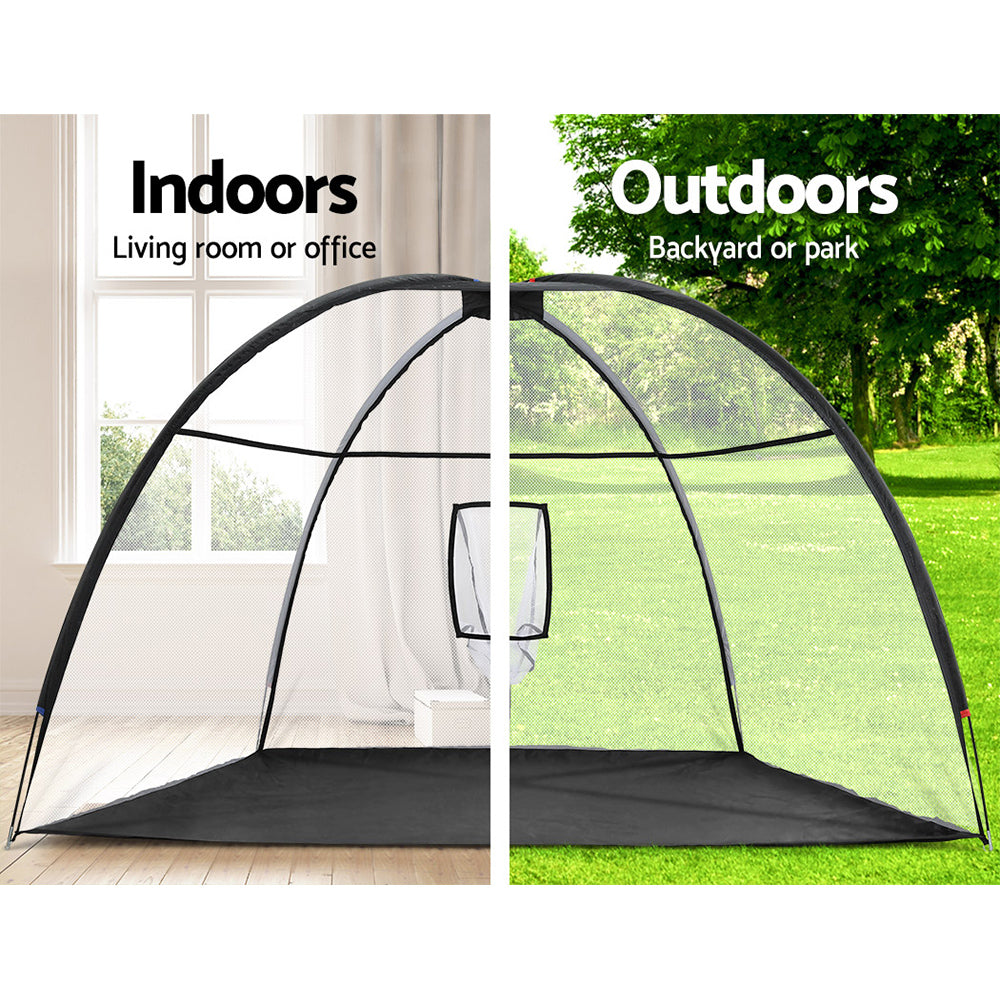 3.5M Golf Practice Net Portable Training Aid Driving Target Tent Black
