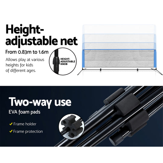 3M Badminton Tennis Net Portable Volleyball Kit Adjustable Height - Everfit Sports Stand Soccer