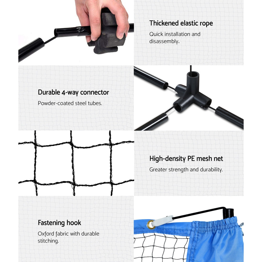 3M Badminton Tennis Net Portable Volleyball Kit Adjustable Height