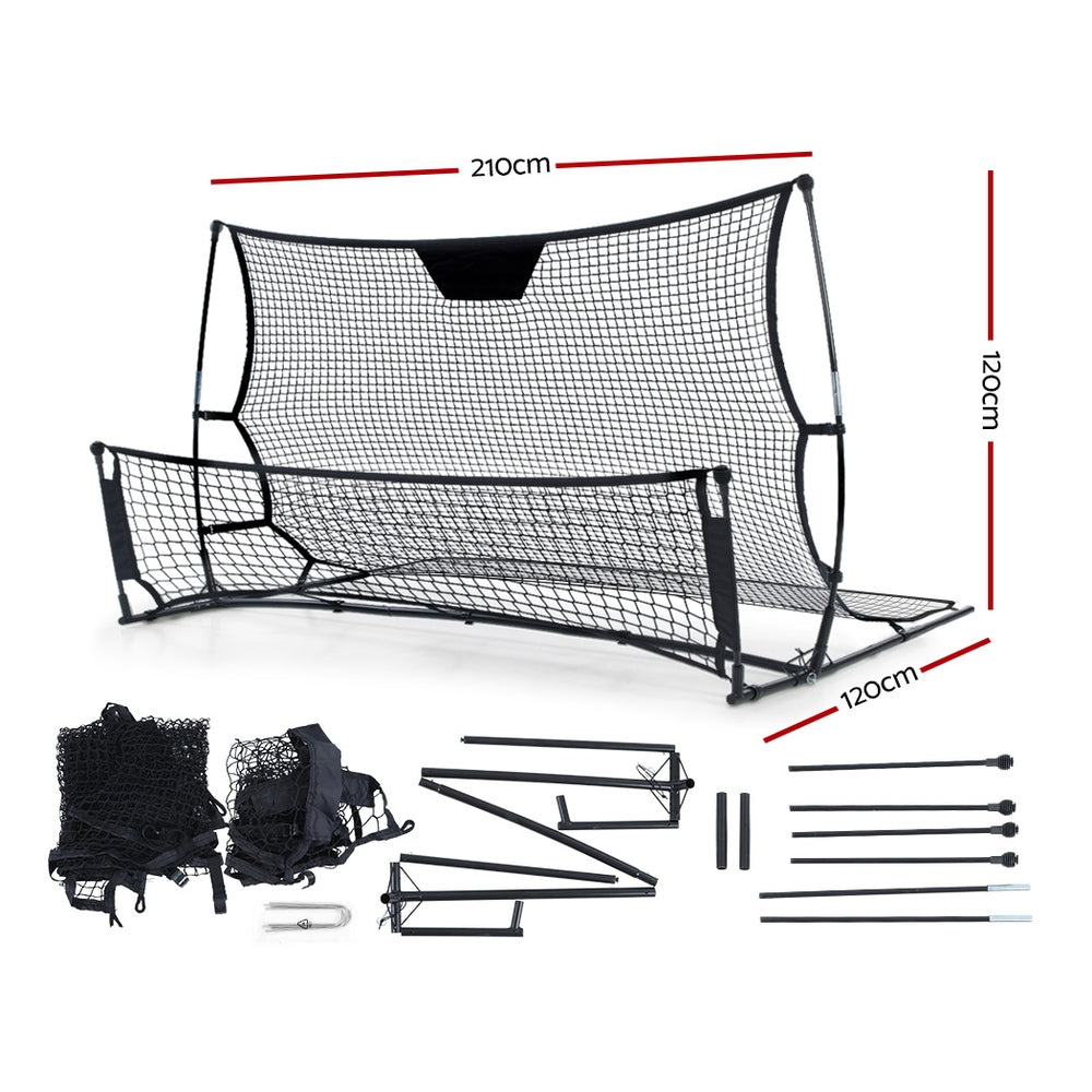 2.1M Football Goal Net Portable Rebounder Soccer Training Practice System