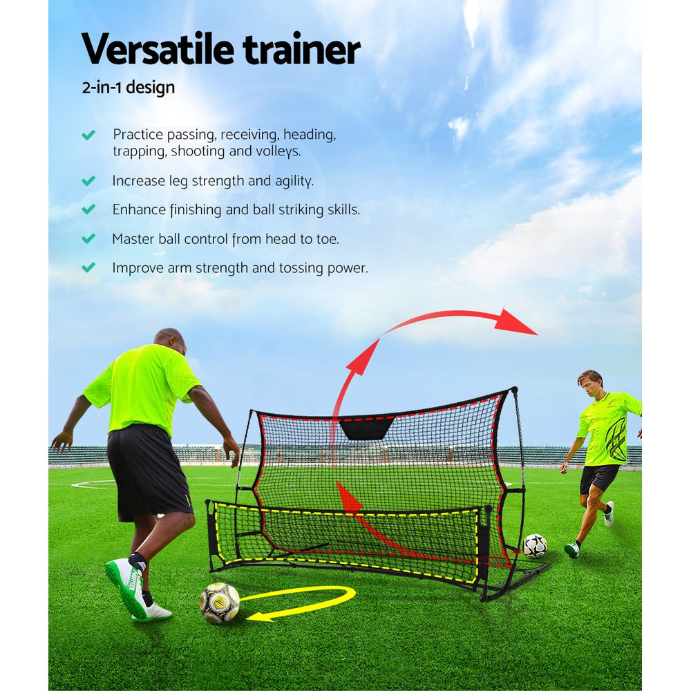 2.1M Football Goal Net Portable Rebounder Soccer Training Practice System