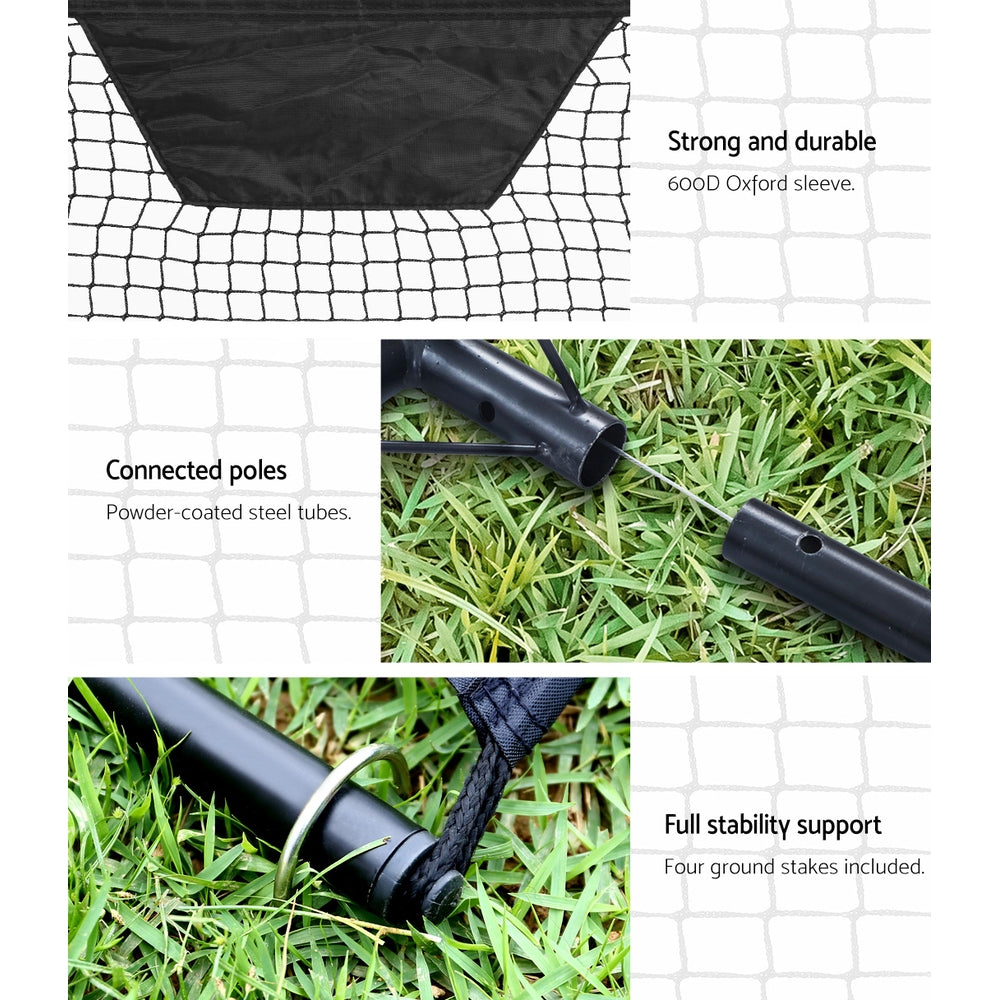 2.1M Football Goal Net Portable Rebounder Soccer Training Practice System