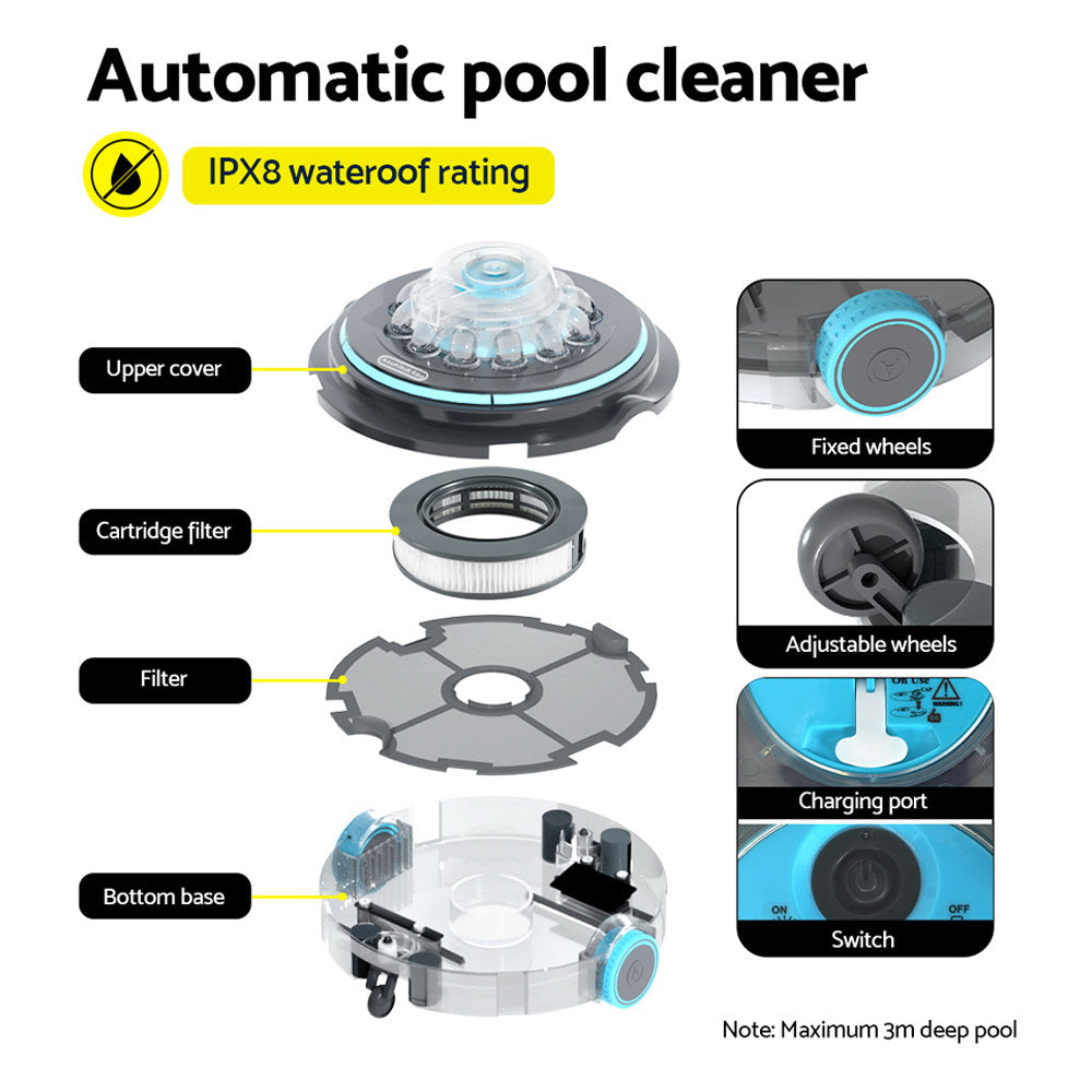 Robotic Pool Cleaner Automatic Vacuum Robot Swimming