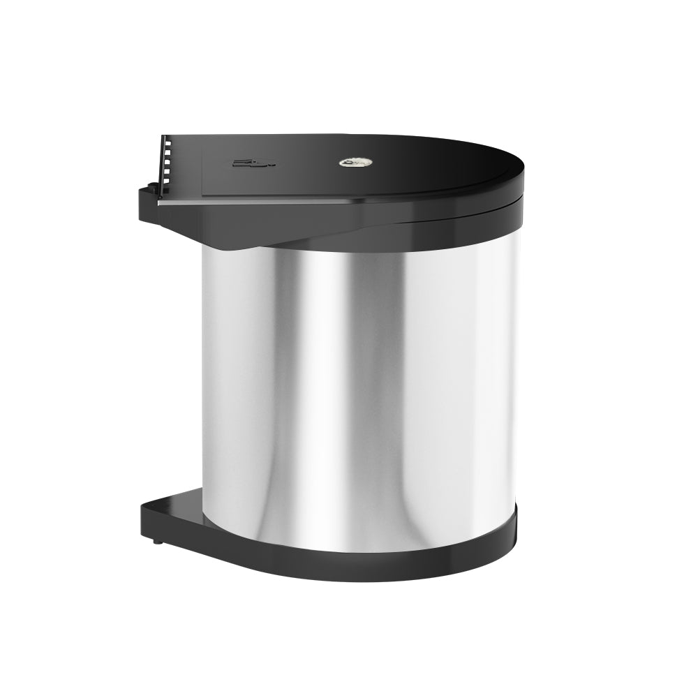12L Pull Out Swing Out Bin Auto Open Lid Stainless Steel Kitchen