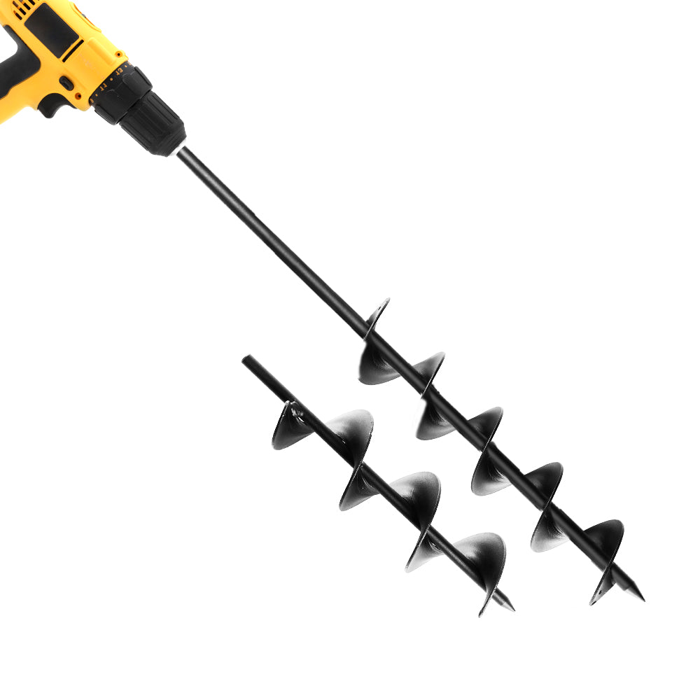 Power Garden Spiral Auger Hole Digger Earth Drill Bit 75X300 & 600Mm