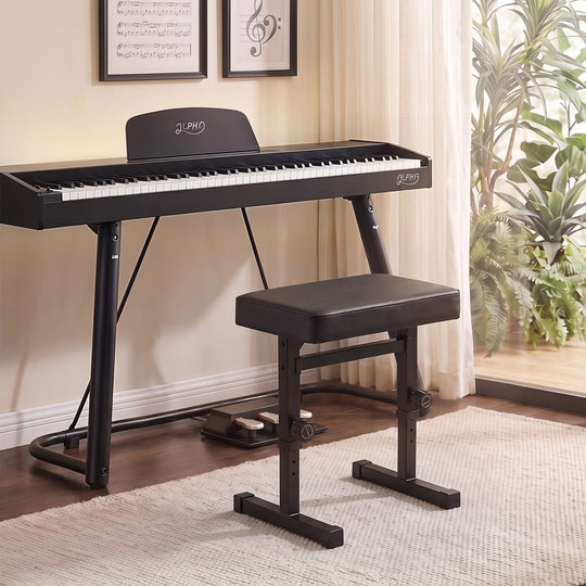 Piano Bench Adjustable Heavy Duty 43x31.5x7cm
