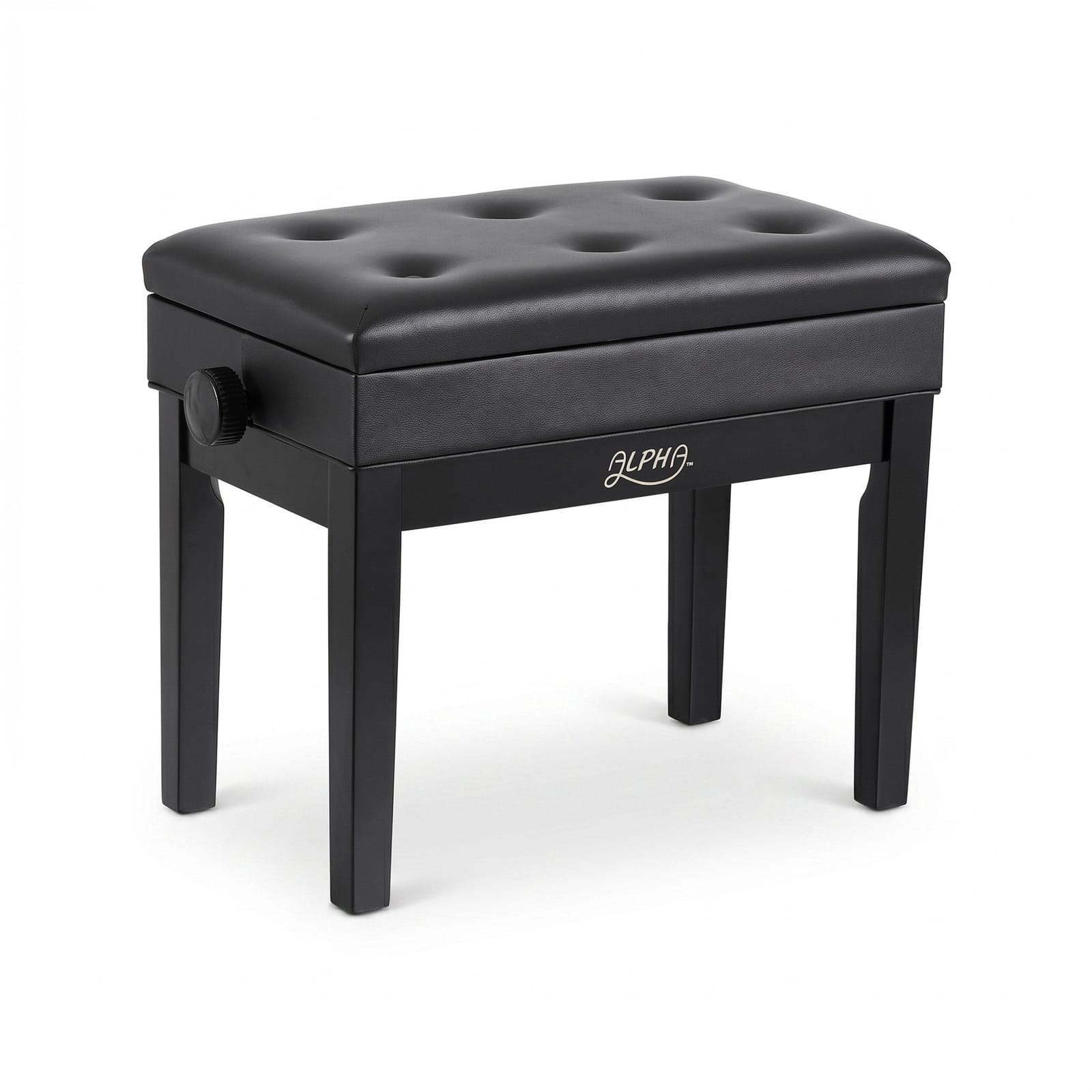 Piano Bench Adjustable Black 55x33x7cm