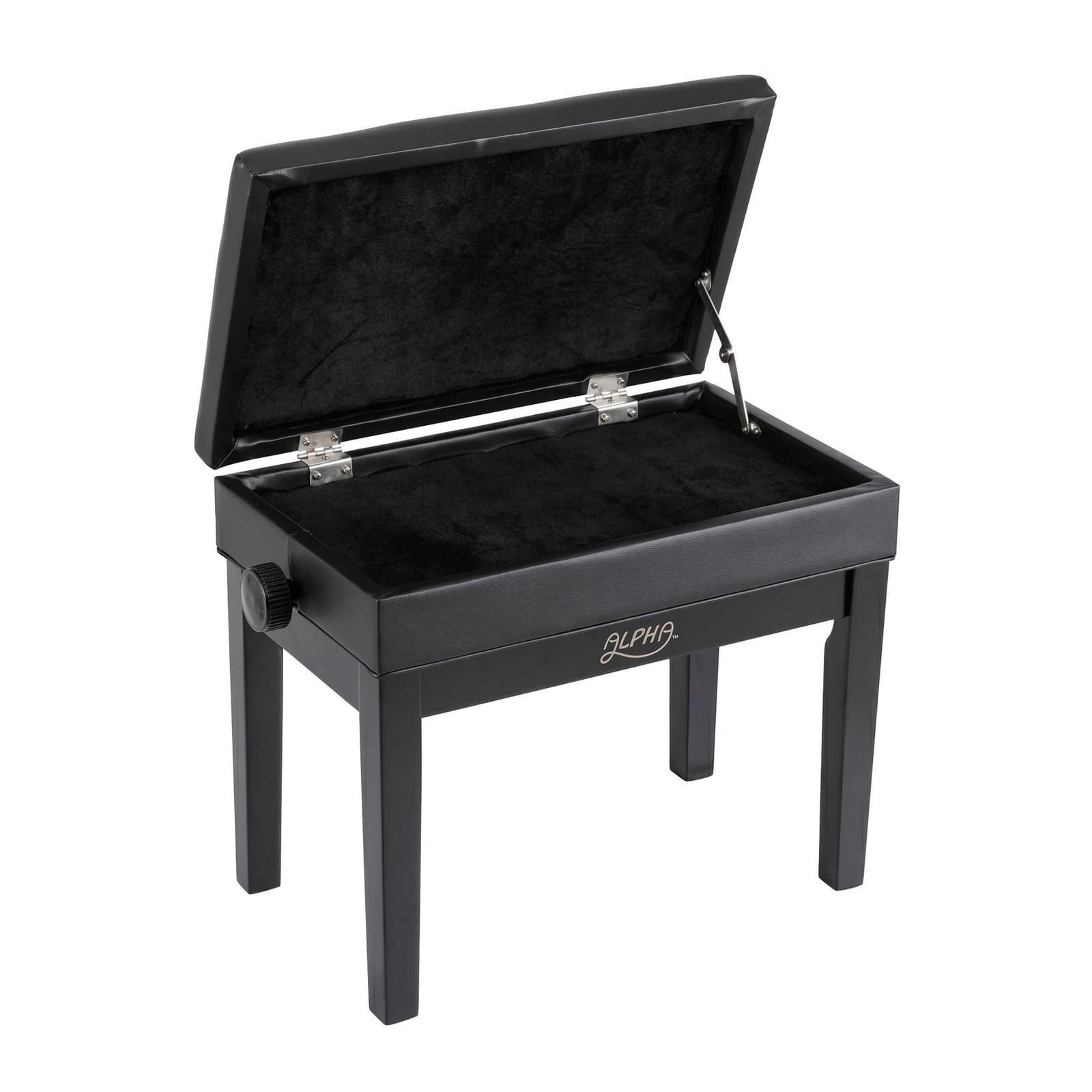 Piano Bench Adjustable Black 55x33x7cm