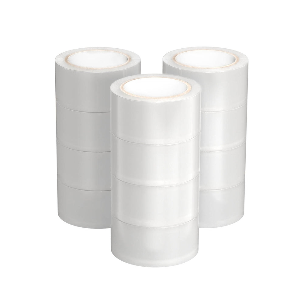 12 Rolls Packing Packaging Tape Sticky Clear Sealing Tapes Transparent