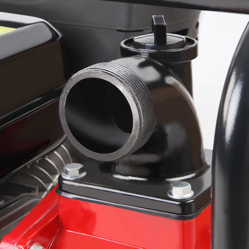 Petrol Water Pump 2" Transfer High Flow Fire Fighting Irrigation, Giantz Black Red