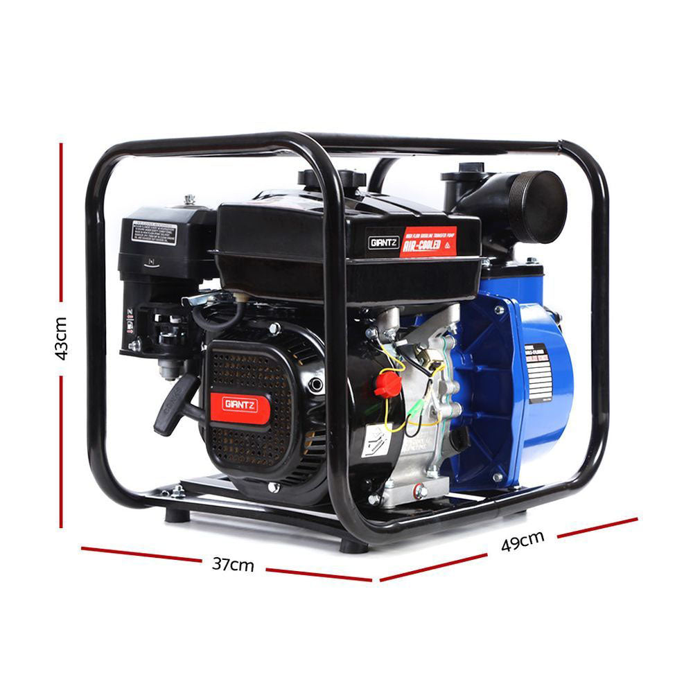 3" Petrol Water Pump High Flow for Transfer, Firefighting & Irrigation, Giantz Garden Blue Bubk