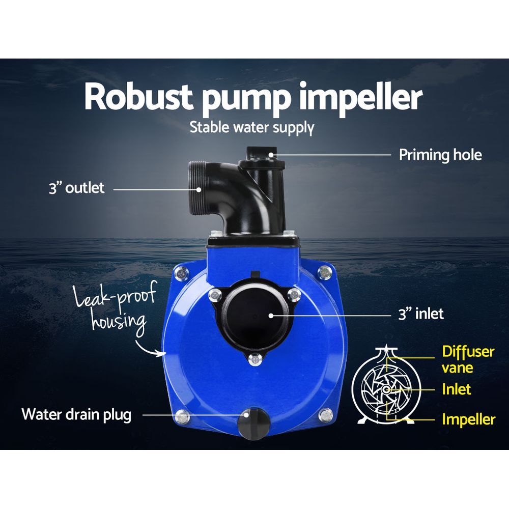 3" Petrol Water Pump High Flow for Transfer, Firefighting & Irrigation