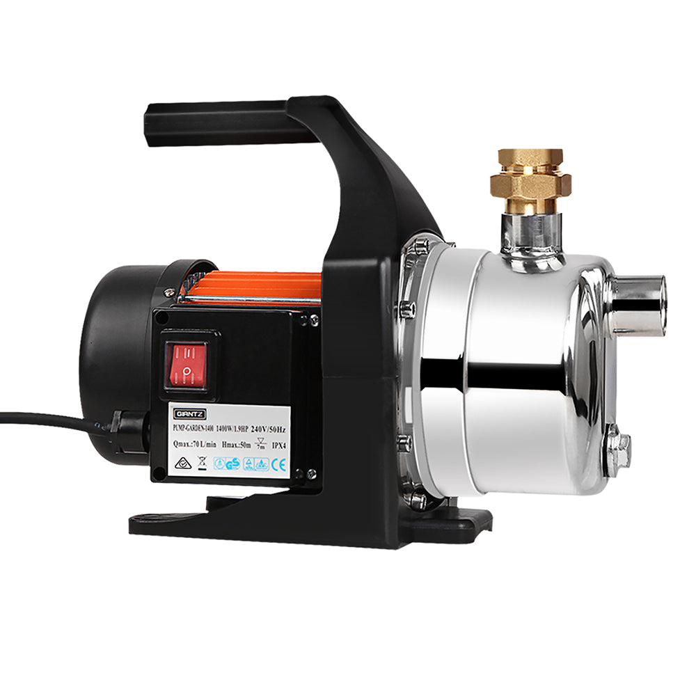 Garden Water Pump High Pressure 1500W Tank Rain Farm Irrigation House