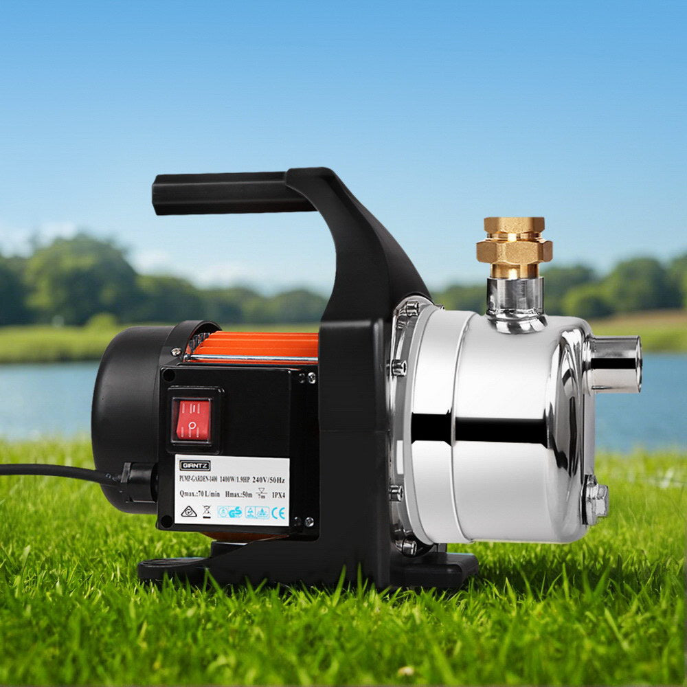 Garden Water Pump High Pressure 1500W Tank Rain Farm Irrigation House
