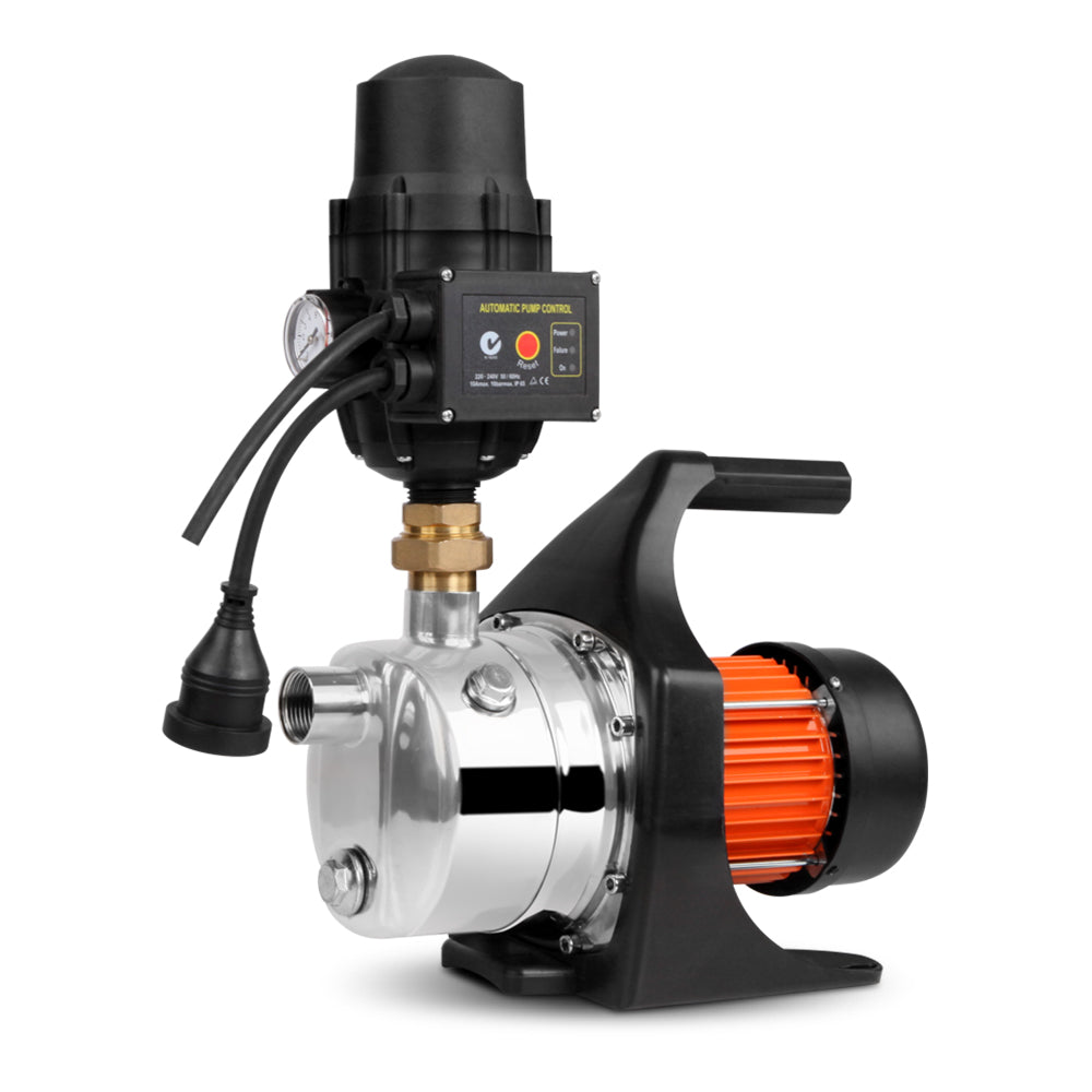 Garden Water Pump High Pressure 1500W Tank Rain Farm Irrigation House Black
