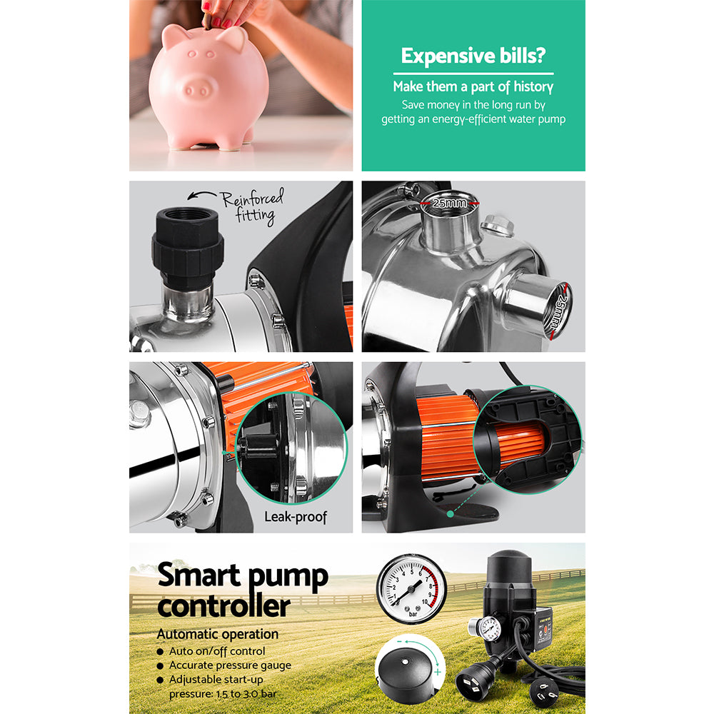 Irrigation Pumps - 800W High Pressure Garden Water Pump Black Tank Irrigation