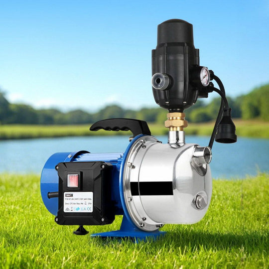 Giantz Garden Water Jet Pump High Pressure 1100W Tank Rain Farm Irrigation Black