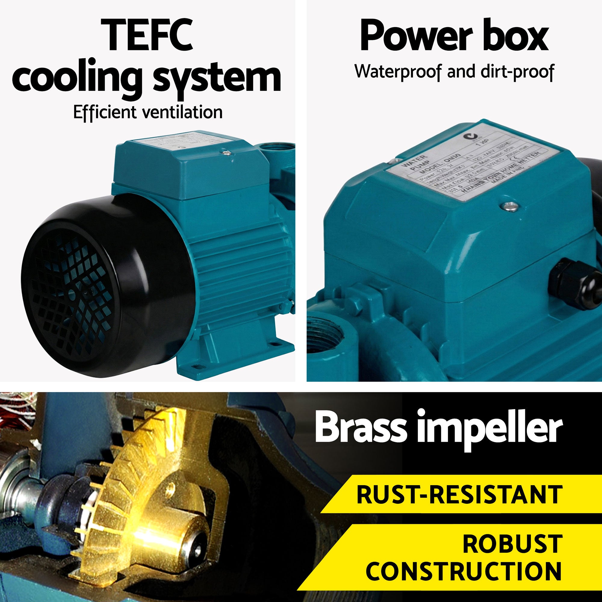 Peripheral Water Pump Garden Boiler Car Wash Auto Irrigation House Qb80