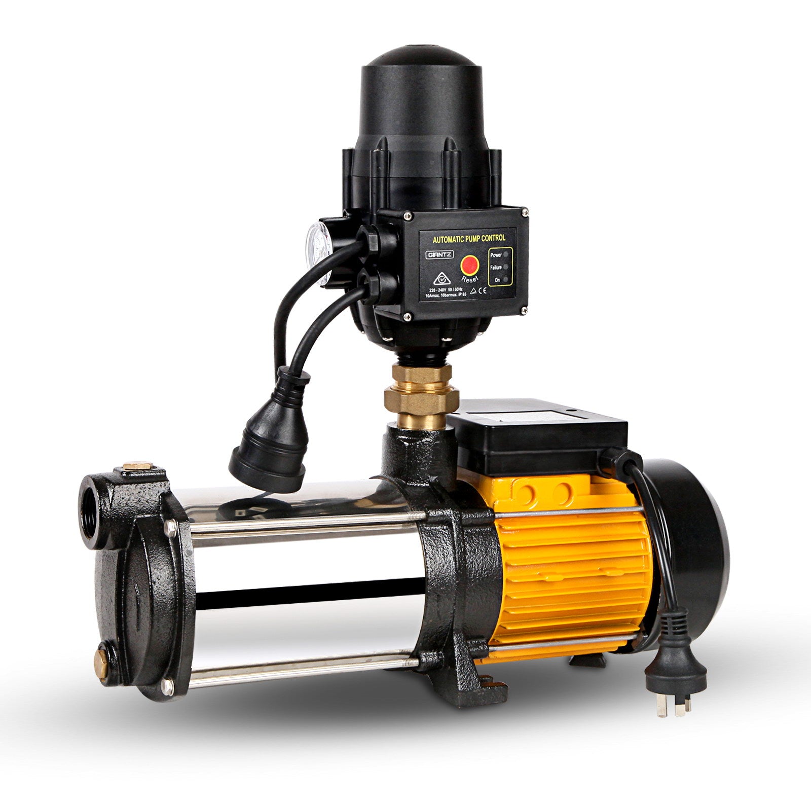 Garden Water Pump High Pressure 2000W Multi Stage Tank Black