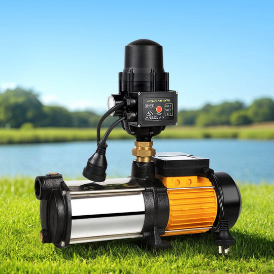 Irrigation Pumps - Garden Water Pump High Pressure 2000W Multi Stage Tank Black