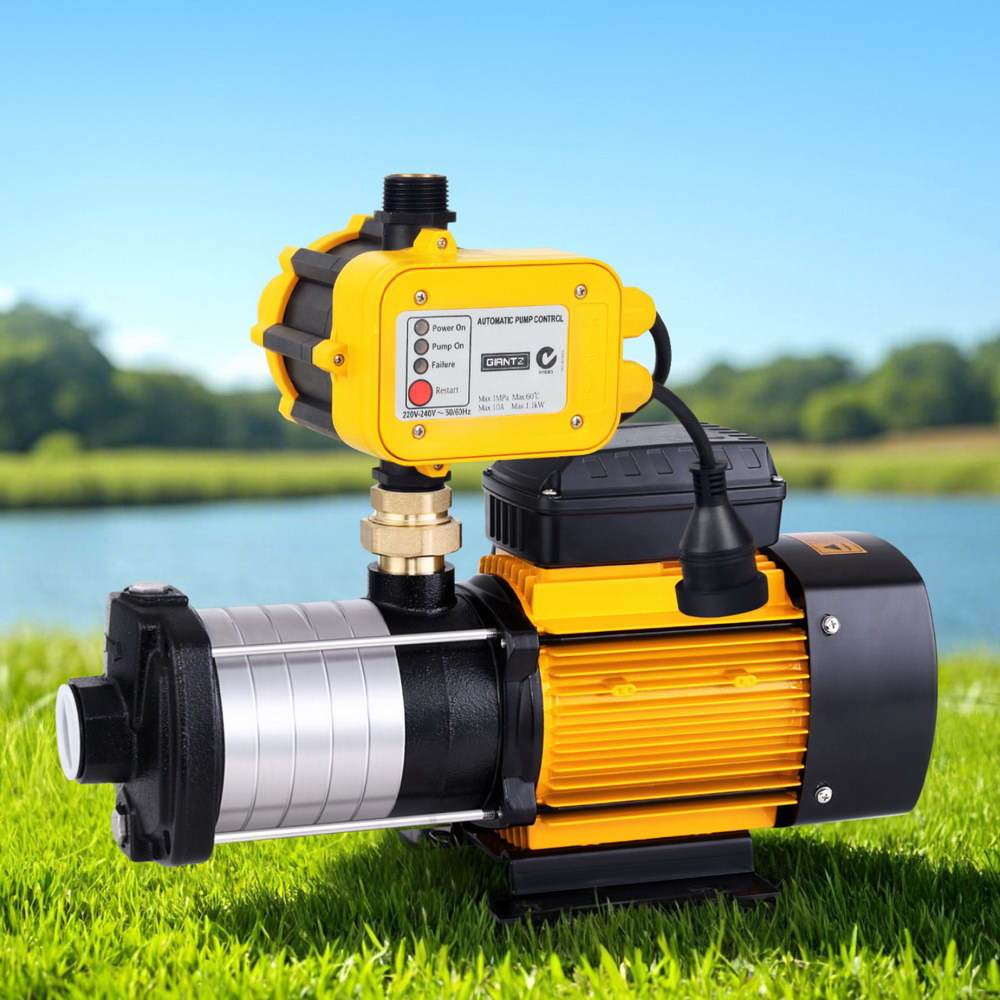 Garden Water Pump High Pressure 2500W Multi Stage Tank Rain Irrigation Yellow