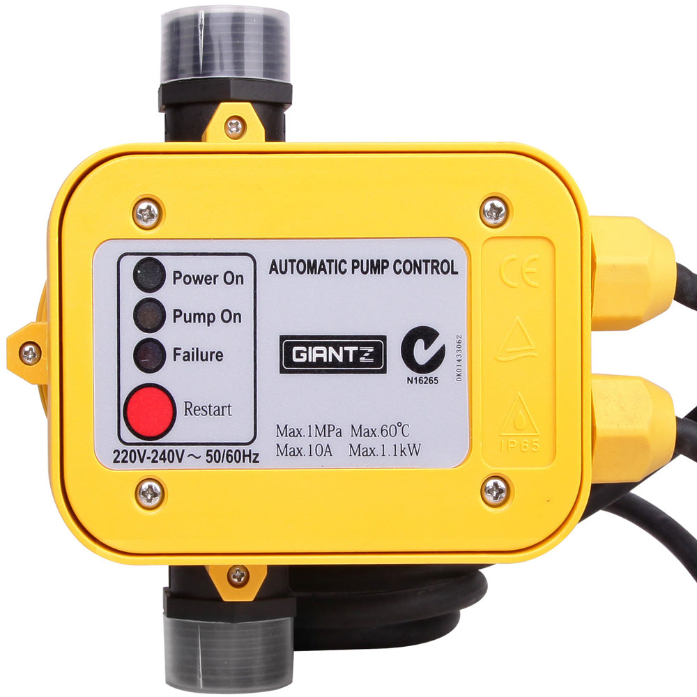 Water Pressure Pump Controller Auto Switch Control Electric Electronic Yellow