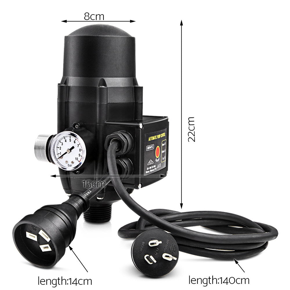 Water Pressure Pump Controller Auto Switch Control Electric Electronic Black