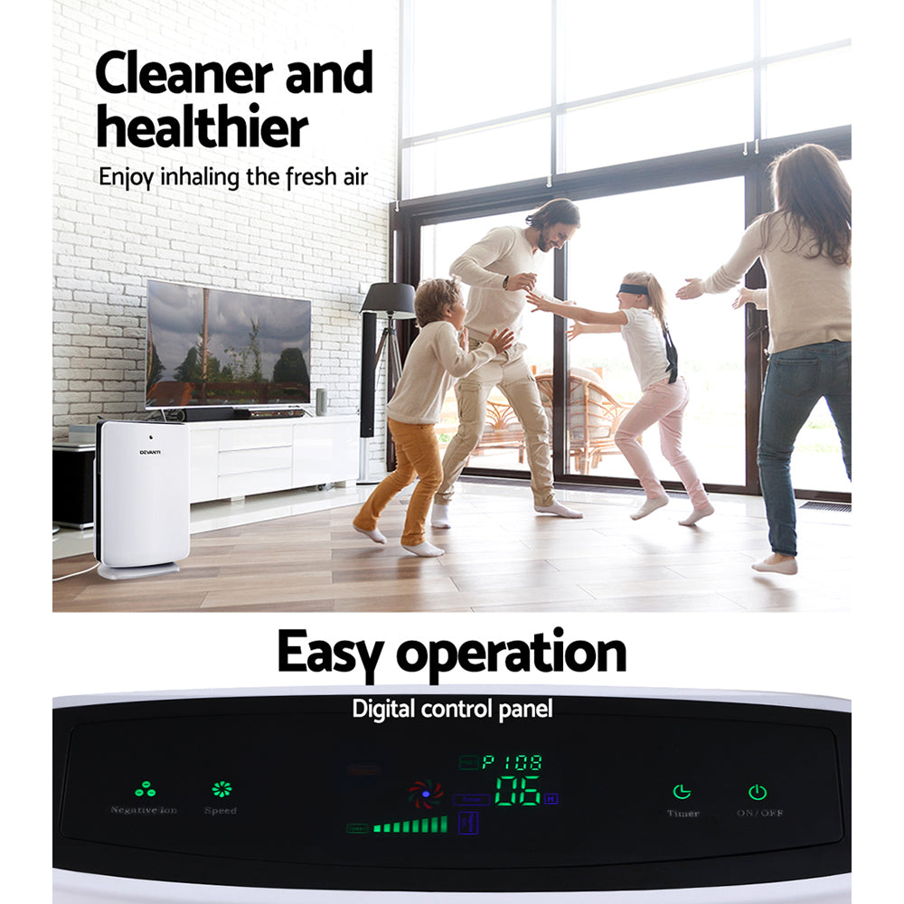 Air Purifier 3 Stage Hepa W/Replacement Filter
