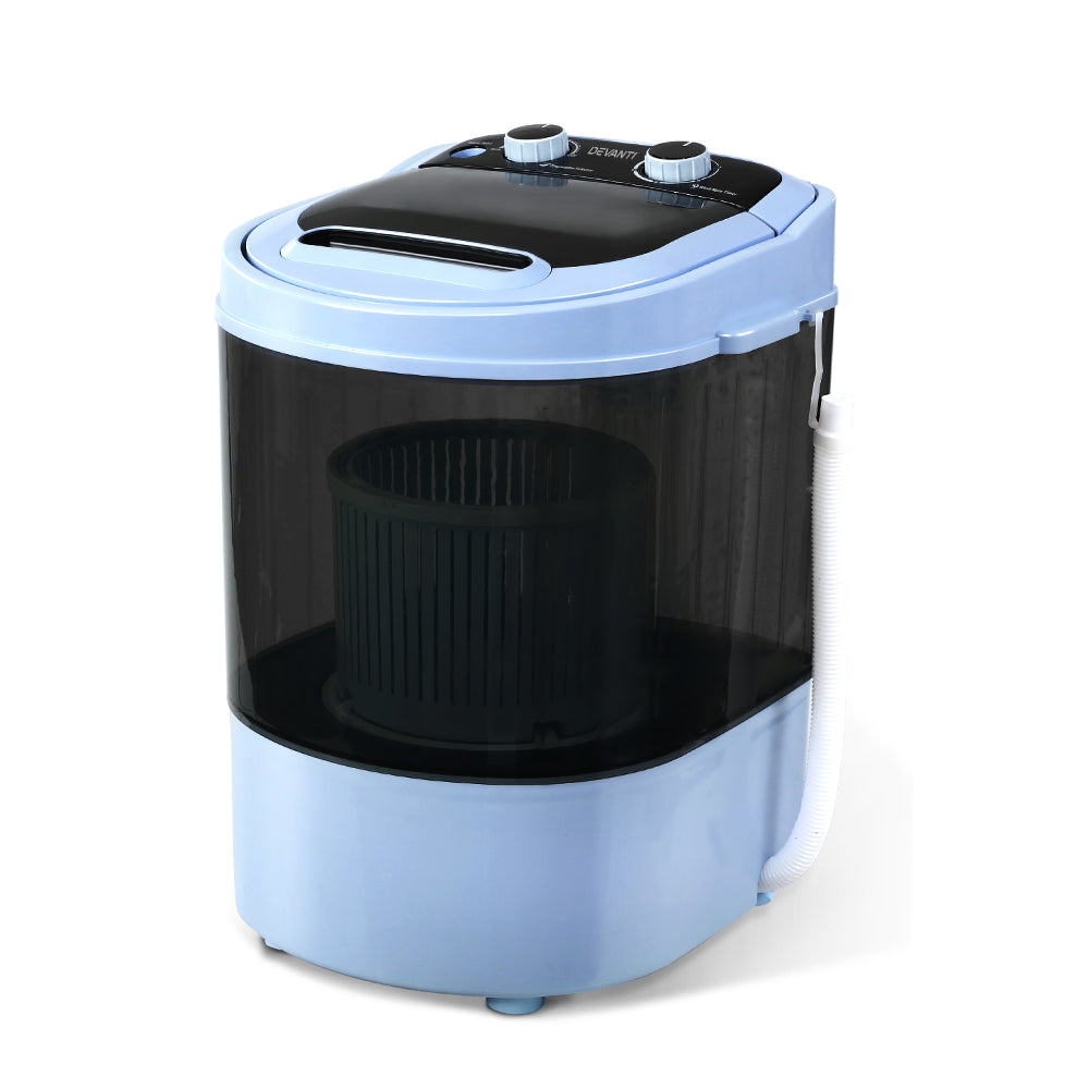 Black Portable Washing Machine 3kg Compact Mini Clothes Washer