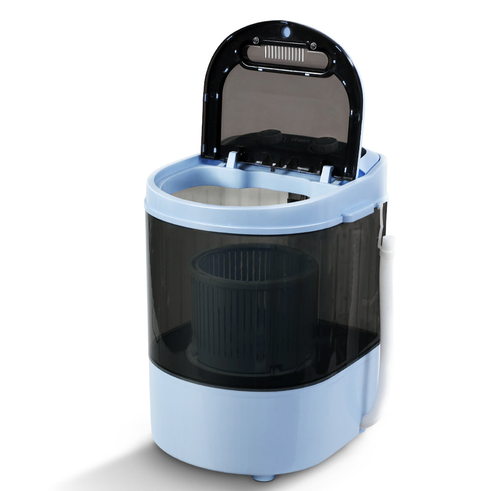Black Portable Washing Machine 3kg Compact Mini Clothes Washer
