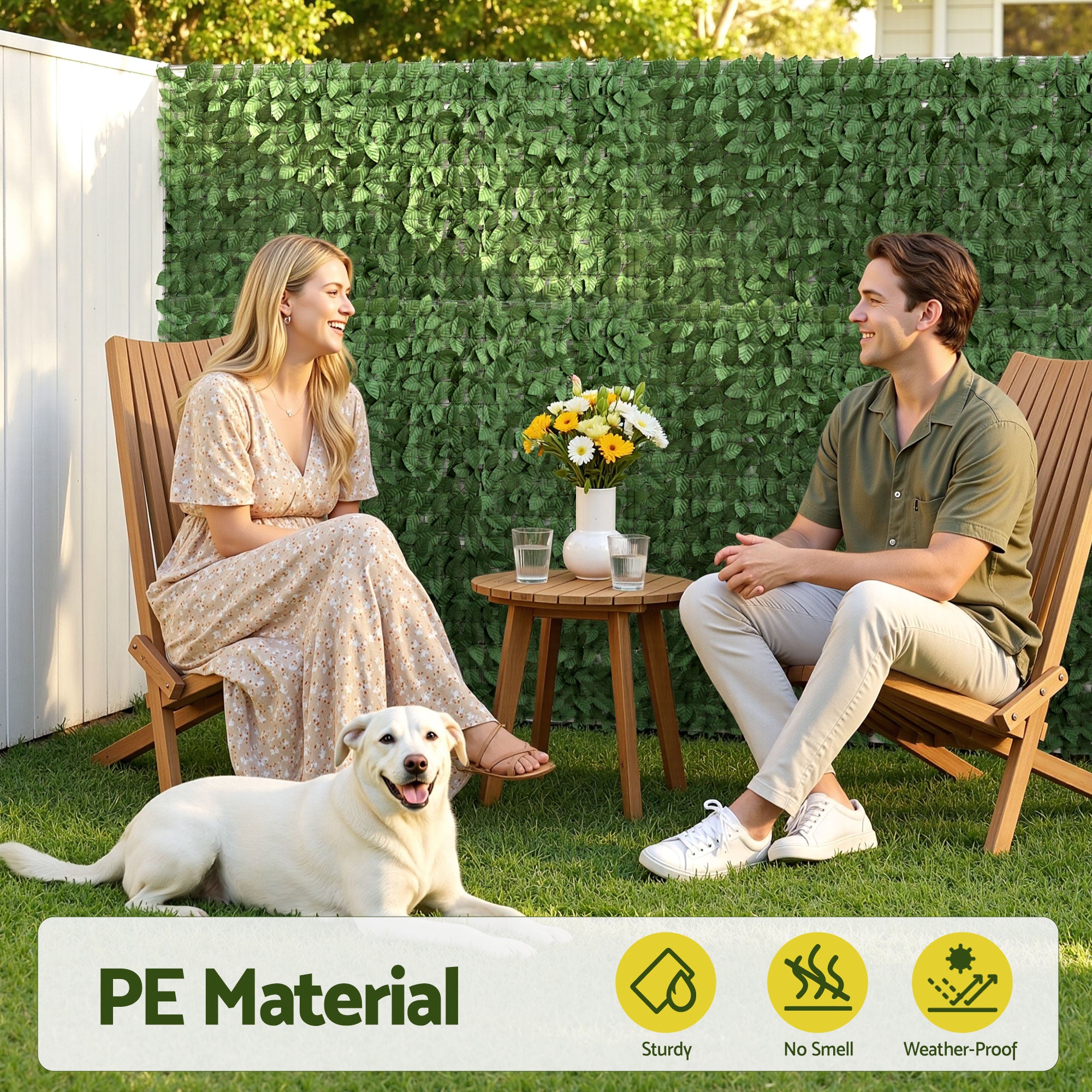 Artificial Ivy Privacy Fence Screen 100x600cm Greenery Panel Balcony Patio