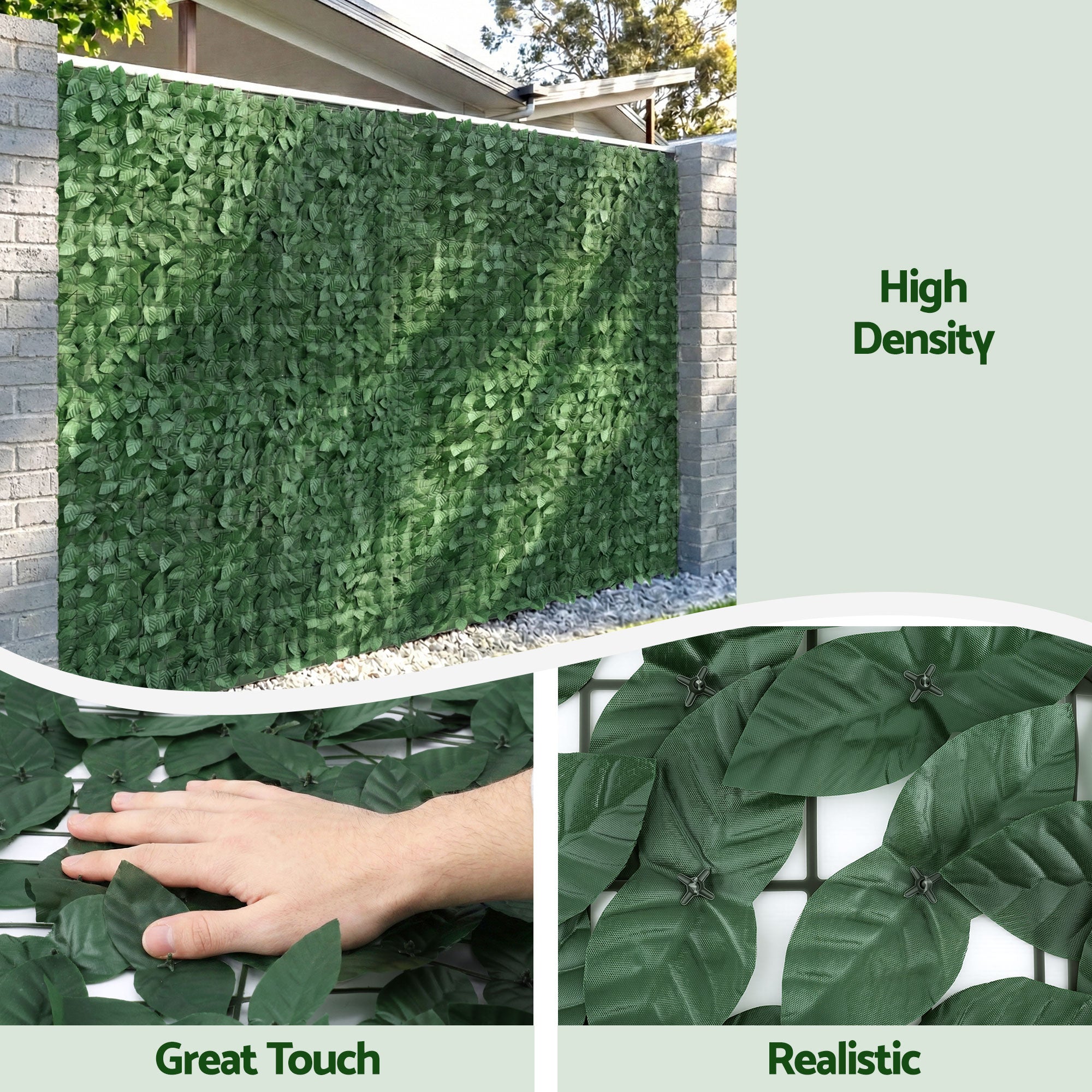 Artificial Ivy Privacy Fence Screen 100x600cm Greenery Panel Balcony Patio