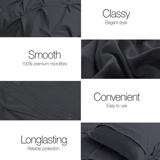 Bedding Super King Quilt Cover Set - Black | PayPal
