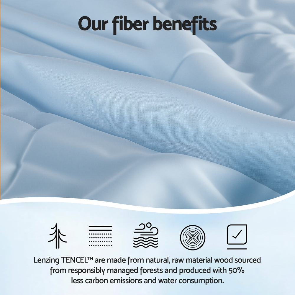 Tencel Quilt 200GSM Summer Quilts Comforter Doona Light Weight Soft Throw Blanket Double
