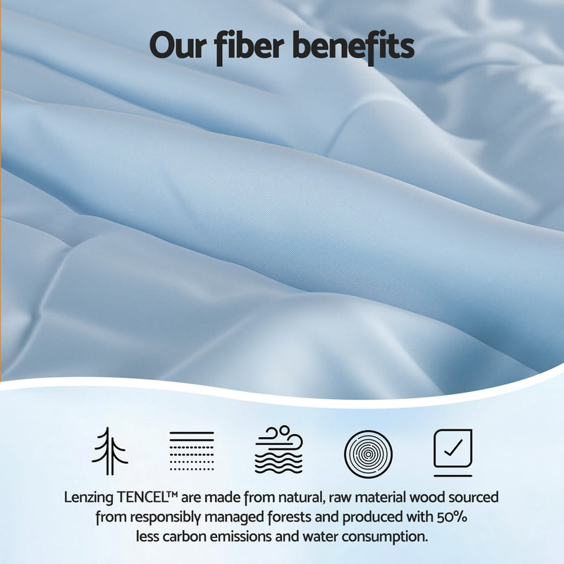 Tencel Quilt 200GSM Summer Quilts Comforter Doona Light Weight Soft Throw Blanket Double