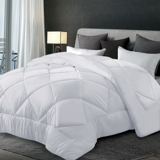 Bamboo finish - 700GSM Microfibre Bamboo Quilt Queen Size Soft Breathable Bedding