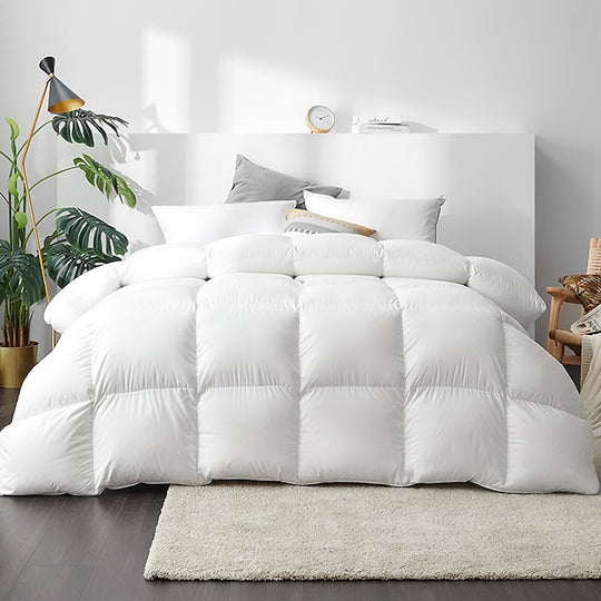 700Gsm Duck Down Feather Quilt Queen | Giselle Bedding Size Light