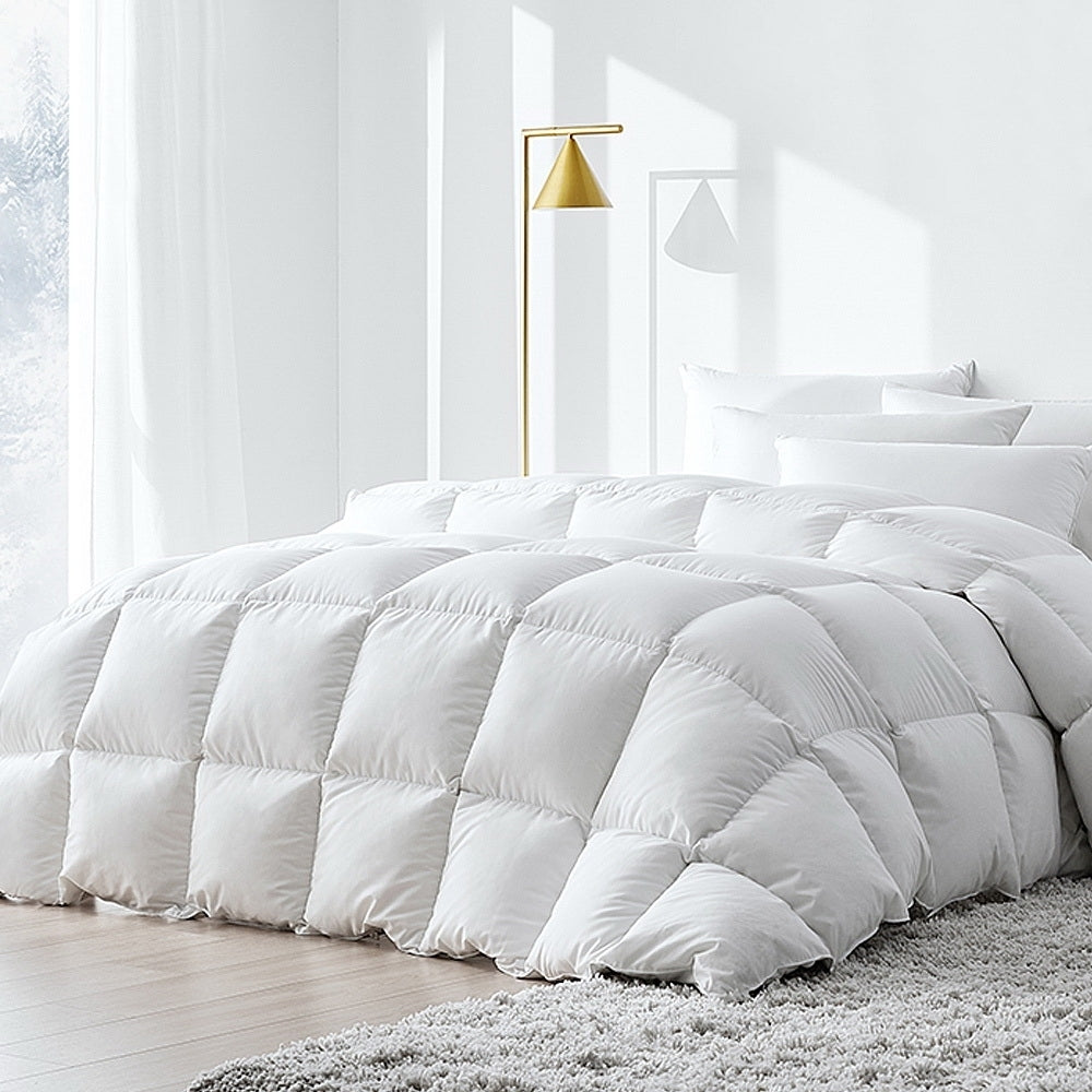 500GSM Duck Down Feather Quilt Queen Size Warm Bedding Comforter