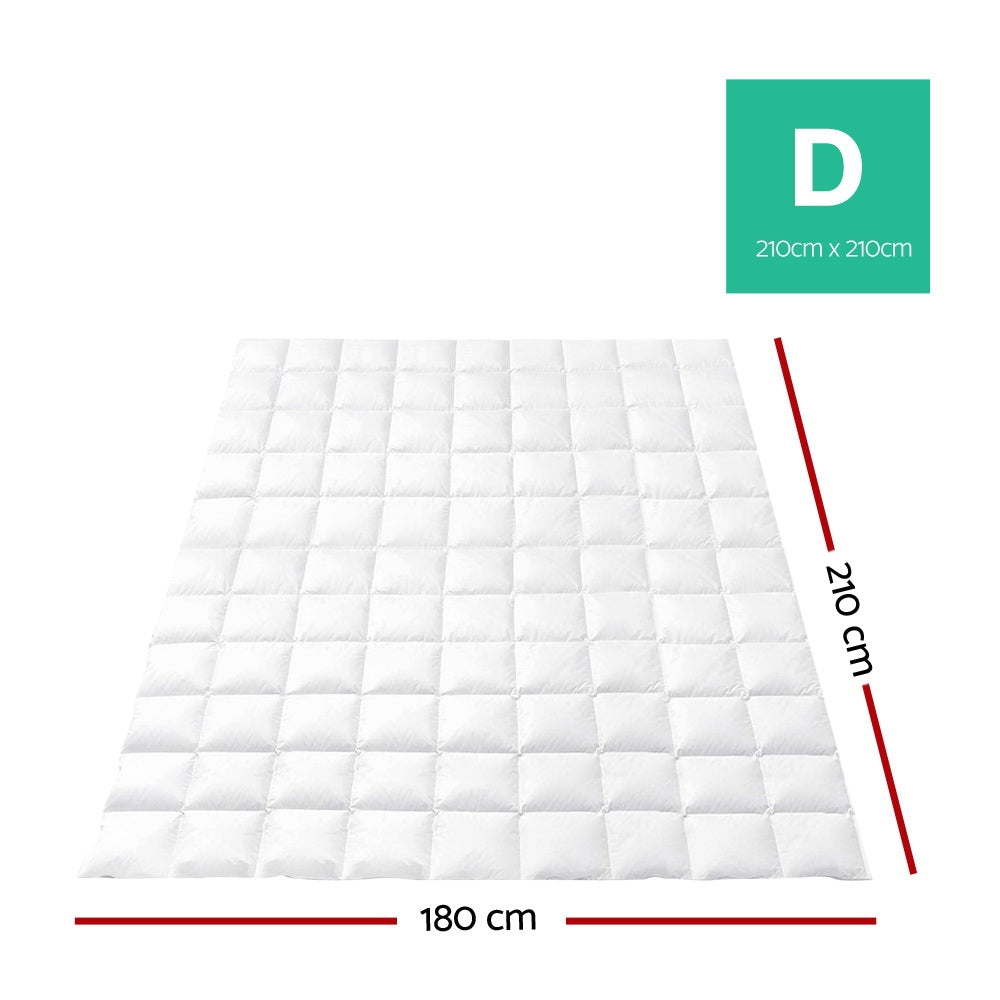 700GSM Goose Down Feather Quilt Double Soft Warm Bedding Comforter