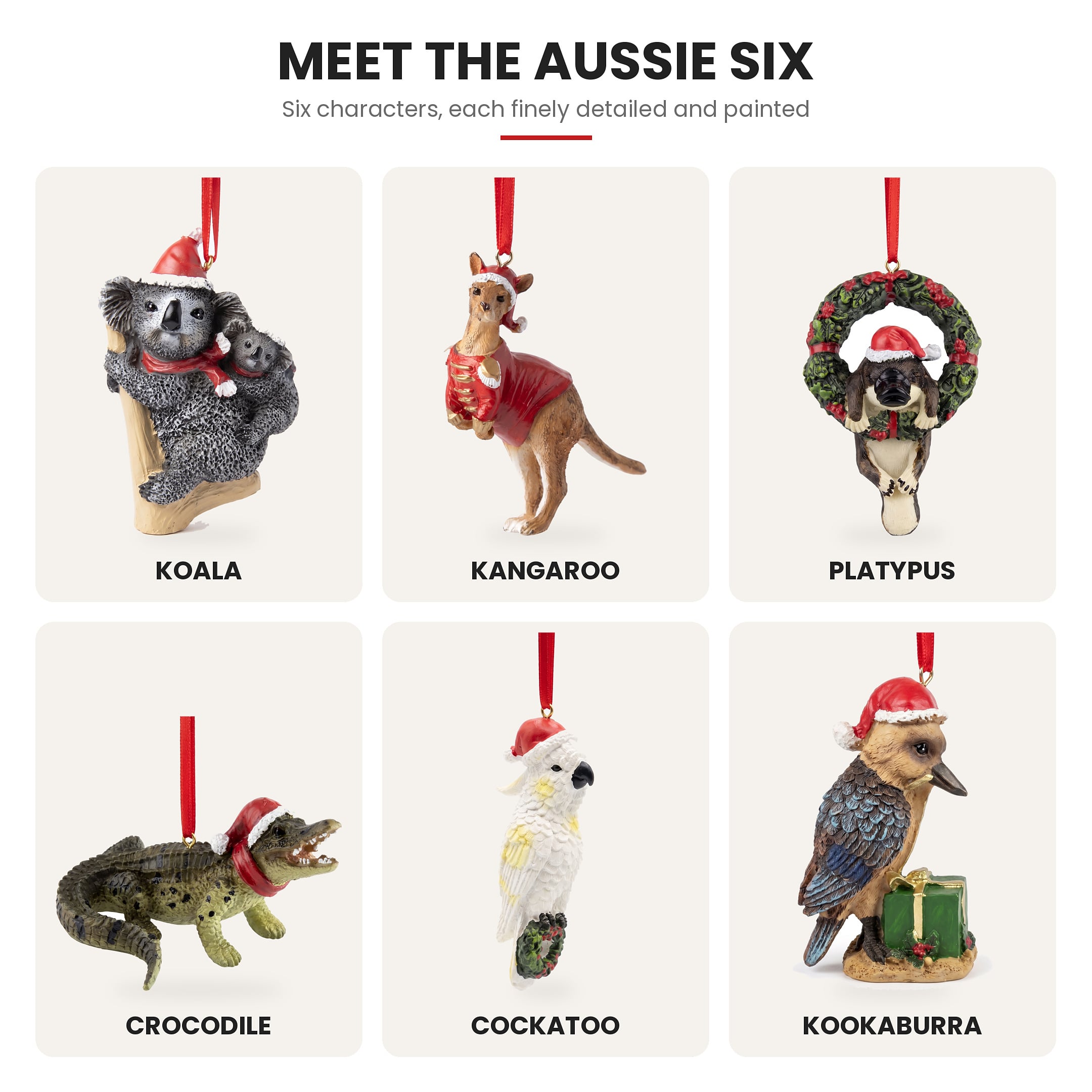 Australian Animal Ornaments Set