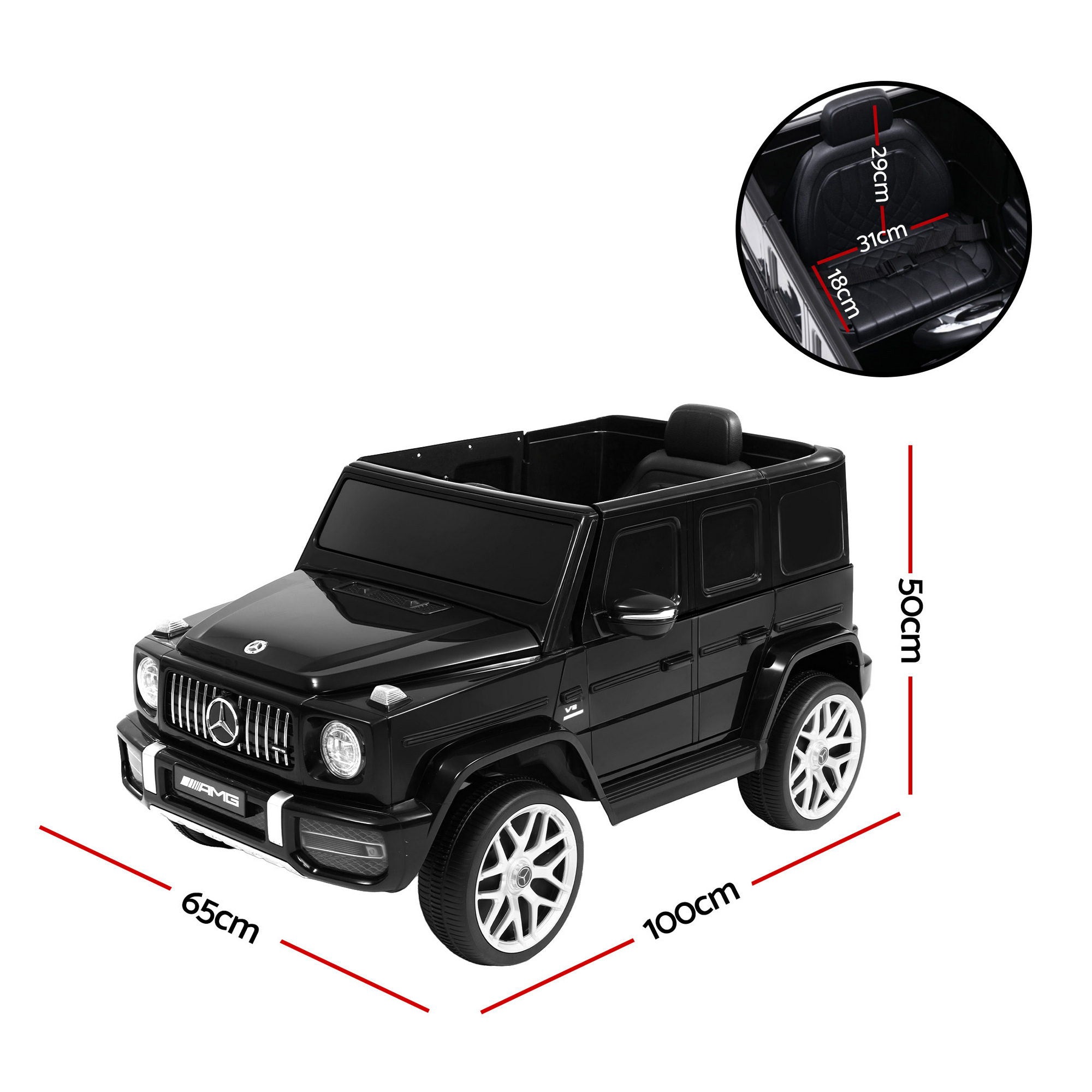 Kids Electric Ride On Car Mercedes-Benz Amg G63 12V Black
