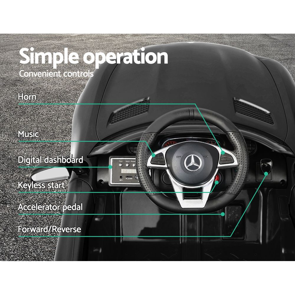 Kids Electric Ride On Car Mercedes-Benz Amg Gtr 12V Black